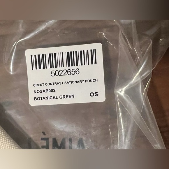 Aime Leon Dore ALD Floral Crest Logo Stationary Canvas Pouch in Botanical Green - Picture 6 of 6